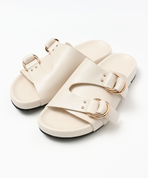 eL(エル)の「【eL】Belt Slide Sandal/324859(サンダル・レディース・オフホワイト/ブラック・MEDIUM/LARGE)」の14枚目の写真