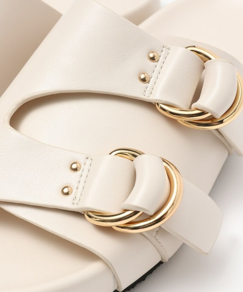 eL(エル)の「【eL】Belt Slide Sandal/324859(サンダル・レディース・オフホワイト/ブラック・MEDIUM/LARGE)」の15枚目の写真