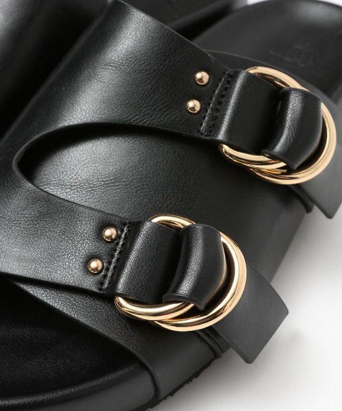 eL(エル)の「【eL】Belt Slide Sandal/324859(サンダル・レディース・オフホワイト/ブラック・MEDIUM/LARGE)」の16枚目の写真