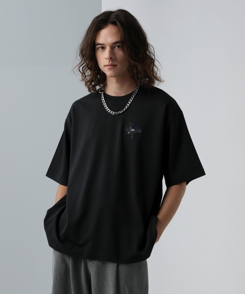 HARE(ハレ)の「【接触冷感】タグロゴシシュウカットソー(HARE)(Tシャツ/カットソー・メンズ・ブルー/ブラック/ホワイト/ネイビー/イエロー・SMALL/MEDIUM)」の9枚目の写真