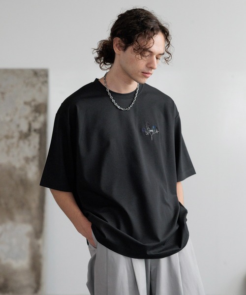 HARE(ハレ)の「【接触冷感】タグロゴシシュウカットソー(HARE)(Tシャツ/カットソー・メンズ・ブルー/ブラック/ホワイト/ネイビー/イエロー・SMALL/MEDIUM)」の21枚目の写真