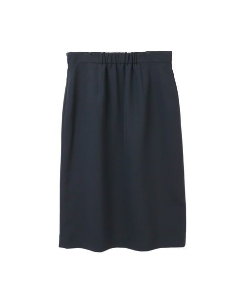 AOYAMA（アオヤマ）の「【着る日傘・接触冷感・吸汗速乾】自宅で洗える！ラップ風タイトスカート/ネイビー/無地｜通勤＆オフィス＆入卒＆セレモニー＆オケージョン｜ストレッチ・防シワ・セットアップ着用可・大きいサイズあり｜（スーツスカート・レディース・ネイビー・5号/7号/9号/11号/13号/17号）」の5枚目の写真