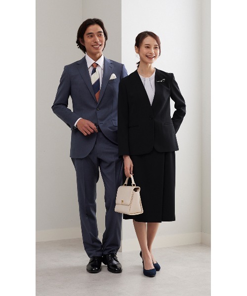 AOYAMA（アオヤマ）の「【着る日傘・接触冷感・吸汗速乾】自宅で洗える！ラップ風タイトスカート/ネイビー/無地｜通勤＆オフィス＆入卒＆セレモニー＆オケージョン｜ストレッチ・防シワ・セットアップ着用可・大きいサイズあり｜（スーツスカート・レディース・ネイビー・5号/7号/9号/11号/13号/17号）」の13枚目の写真