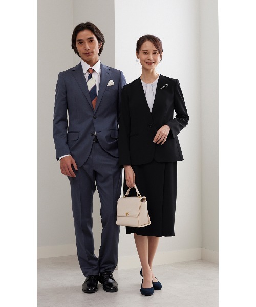 AOYAMA（アオヤマ）の「【着る日傘・接触冷感・吸汗速乾】自宅で洗える！ラップ風タイトスカート/ネイビー/無地｜通勤＆オフィス＆入卒＆セレモニー＆オケージョン｜ストレッチ・防シワ・セットアップ着用可・大きいサイズあり｜（スーツスカート・レディース・ネイビー・5号/7号/9号/11号/13号/17号）」の12枚目の写真