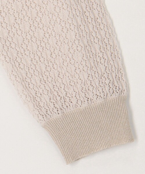 NOLLEY'S LIGHT（ノーリーズライト）の「レース柄配色ラメカーディガン（カーディガン/ボレロ・レディース・ネイビー/ベージュ/オフホワイト・38）」の18枚目の写真