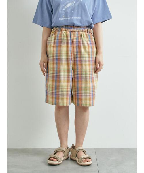 SM2（エスエムツー）の「マドラスチェックショートパンツ（その他パンツ・レディース・ブラック/オレンジ/レッド・F）」の9枚目の写真