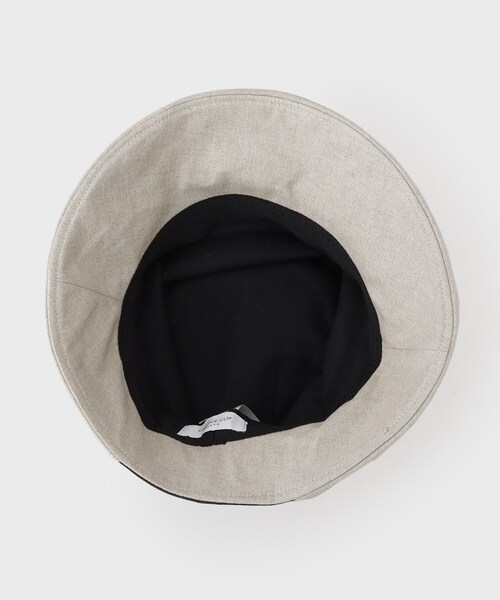 OPAQUE.CLIP（オペークドットクリップ）の「リネンバイカラーハット（ハット・レディース・ブラック系/キャメル・00）」の6枚目の写真