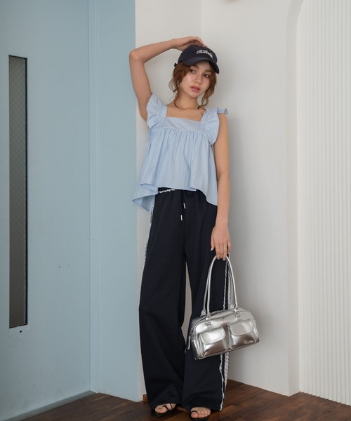 サイドレースワイドパンツ | ファッション通販サイト NUGU