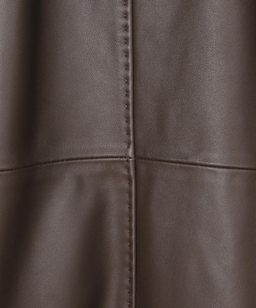 MEN'S BIGI(メンズビギ)の「スタンドカラーシングルライダース ラムレザージャケット(ライダースジャケット・メンズ・ブラウン/ネイビー/ブラック・01/02/03/04)」の15枚目の写真