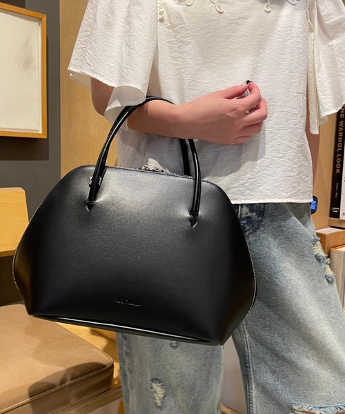 ADD CULUMN（アドカラム）の「ADD CULUMN / FIGRE BOSTON L（トートバッグ・レディース・ブラック/カーキ・ONE SIZE）」の3枚目の写真