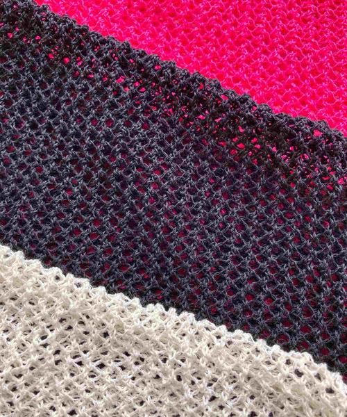 Q（キュー）の「半ホールガーメントメッシュカーデ（カーディガン/ボレロ・レディース・ブラック/アイボリー/ピンク・MEDIUM）」の5枚目の写真