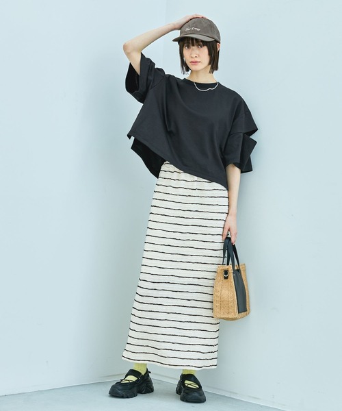 LAKOLE（ラコレ）の「【長さが選べる】カットアウトTEE / 490868（Tシャツ/カットソー・レディース・ブラック/ブラウン/オフホワイト/レッド・MEDIUM/LARGE）」の20枚目の写真