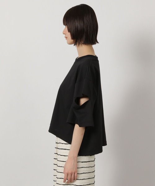 LAKOLE（ラコレ）の「【長さが選べる】カットアウトTEE / 490868（Tシャツ/カットソー・レディース・ブラック/ブラウン/オフホワイト/レッド・MEDIUM/LARGE）」の22枚目の写真