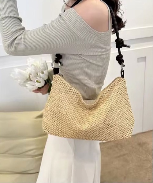 ammy.（エイミードット）の「【 ammy. / エイミードット 】 ジップ付き ペーパー ハンドバッグ（ハンドバッグ・レディース・ベージュ/ホワイト/ブラウン/ブラック・FREE）」の6枚目の写真