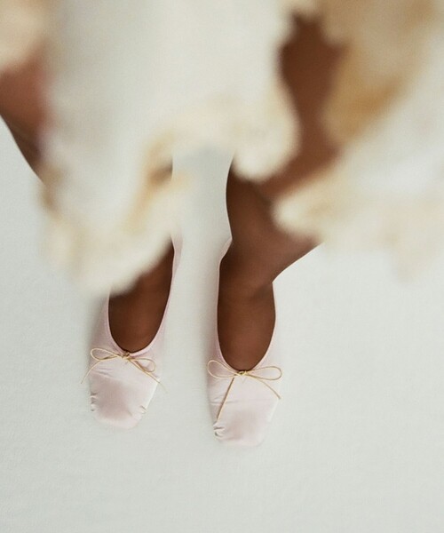 Anniel（アニエル）の「【別注】Anniel / サテン バレエ シューズ（バレエシューズ・レディース・ピンク/ブルー・39/38/37/36）」の7枚目の写真