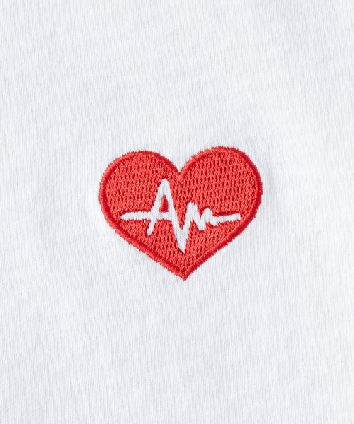 ADAMASTE（アダマスト）の「side line heart logo ringer T-shirt - サイドラインハートロゴリンガーT（Tシャツ/カットソー・メンズ・ホワイト/ブラック・MEDIUM/LARGE）」の3枚目の写真