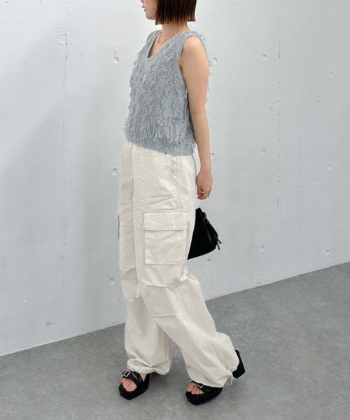 archives（アルシーヴ）の「チノカーゴパンツ（カーゴパンツ・レディース・アイボリー/グレー/ベージュ・MEDIUM）」の19枚目の写真