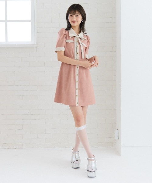 ワンピース:2[RESALE] セール】2WAYバイカラーミニワンピース（ワンピース）｜REDYAZEL