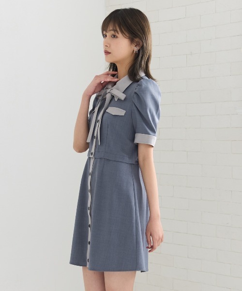 ワンピース:2[RESALE] セール】2WAYバイカラーミニワンピース（ワンピース）｜REDYAZEL