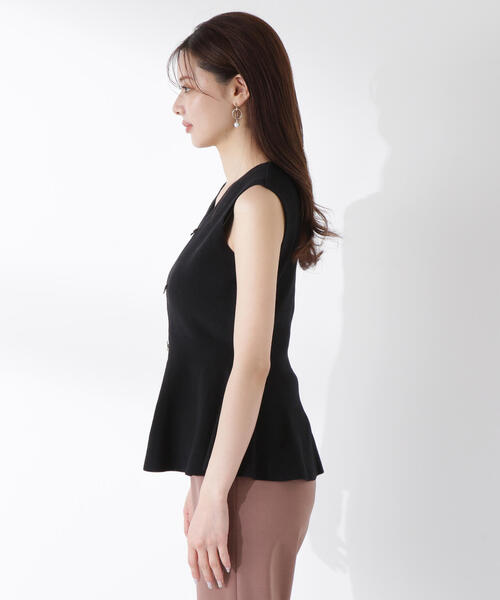 PROPORTION BODY DRESSING（プロポーションボディドレッシング）の「畦ペプラムプルオーバー / 1215270603（ニット/セーター・レディース・ブラック/カーキ/ピンク・FREE）」の6枚目の写真