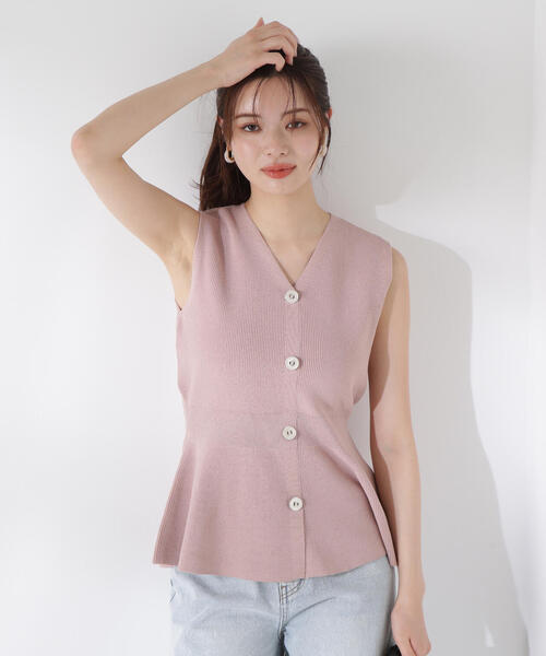 PROPORTION BODY DRESSING（プロポーションボディドレッシング）の「畦ペプラムプルオーバー / 1215270603（ニット/セーター・レディース・ブラック/カーキ/ピンク・FREE）」の11枚目の写真