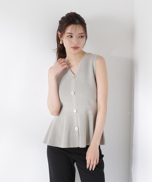 PROPORTION BODY DRESSING（プロポーションボディドレッシング）の「畦ペプラムプルオーバー / 1215270603（ニット/セーター・レディース・ブラック/カーキ/ピンク・FREE）」の18枚目の写真