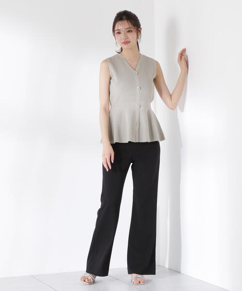 PROPORTION BODY DRESSING（プロポーションボディドレッシング）の「畦ペプラムプルオーバー / 1215270603（ニット/セーター・レディース・ブラック/カーキ/ピンク・FREE）」の21枚目の写真