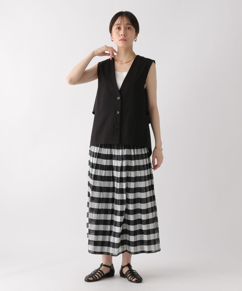 Elura（エルーラ）の「リバーシブルフレアスカート〈低身長サイズあり〉/451478（スカート・レディース・オレンジ/ブラック系その他/ブラック・FREE/FREE(S)）」の21枚目の写真