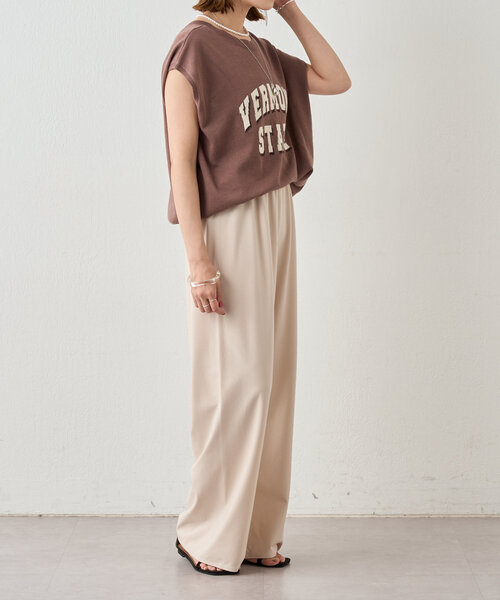 cccmalie　シーマリー　ギャザーワイドパンツ　36 ベージュ SHENERY（シーナリー）の「ギャザーワイドパンツ（その他パンツ）」 - WEAR