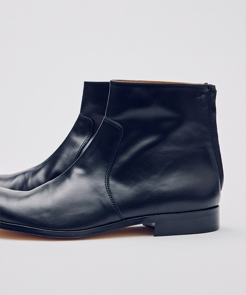 箱有 PADRONE ジップブーツ EU42 黒色 PADRONE ブーツ パドローネ / CENTER ZIP BOOTS with Chunky