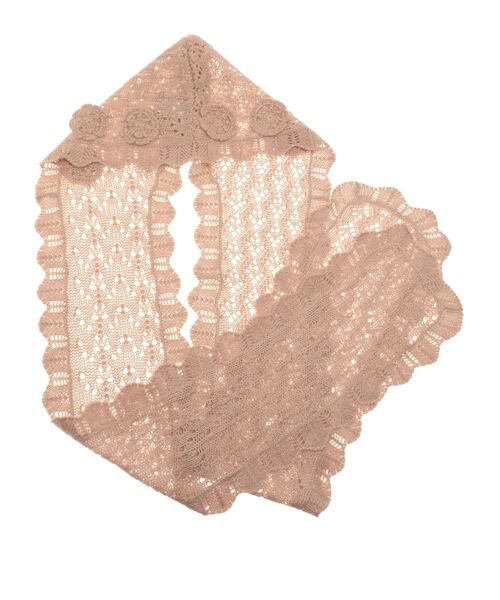 merry jenny(メリージェニー)の「お花咲いたバラクラバマフラー(マフラー・レディース・ピンク/オフホワイト/ブラック・FREE)」の3枚目の写真