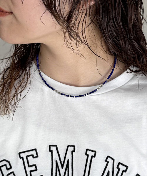 CPCM(シーピーシーエム)の「ステンレスビーズネックレス(ネックレス・レディース・レッド/ネイビー/グレー・FREE)」の1枚目の写真