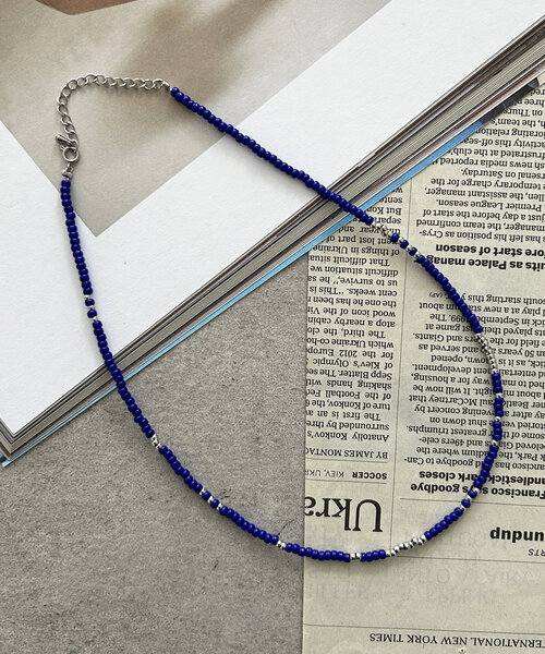 CPCM(シーピーシーエム)の「ステンレスビーズネックレス(ネックレス・レディース・レッド/ネイビー/グレー・FREE)」の6枚目の写真