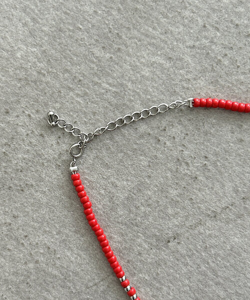 CPCM(シーピーシーエム)の「ステンレスビーズネックレス(ネックレス・レディース・レッド/ネイビー/グレー・FREE)」の9枚目の写真