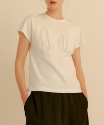 【kiehtova】BREEZE COTTON BUSTIER TEE/ブリーズ コットン ビスチェティー KTWR36