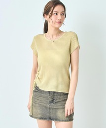 裾ドロスト ニット トップス