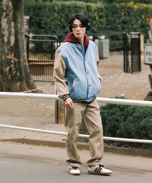 COBRA スタジャン デニムブルー・ベージュ セール】COBRA CAPS/コブラキャップス WASHED DENIM HEAVY KHAKI