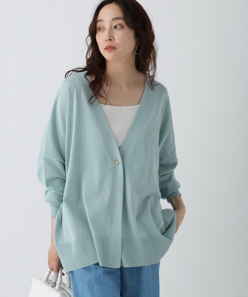 Elura（エルーラ）の「UVカットガウンカーディガン/495594（カーディガン/ボレロ・レディース・ブラック/グレイッシュベージュ/グリーン系その他/ホワイト/イエロー/ダークブラウン・FREE）」の5枚目の写真