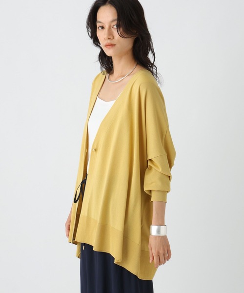 Elura（エルーラ）の「UVカットガウンカーディガン/495594（カーディガン/ボレロ・レディース・ブラック/グレイッシュベージュ/グリーン系その他/ホワイト/イエロー/ダークブラウン・FREE）」の6枚目の写真