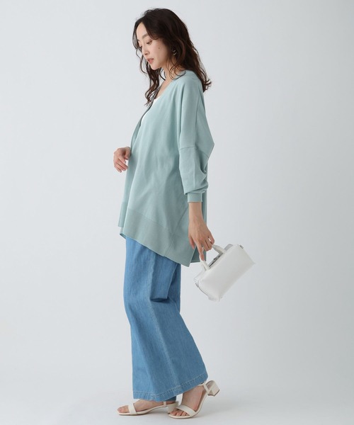 Elura（エルーラ）の「UVカットガウンカーディガン/495594（カーディガン/ボレロ・レディース・ブラック/グレイッシュベージュ/グリーン系その他/ホワイト/イエロー/ダークブラウン・FREE）」の11枚目の写真