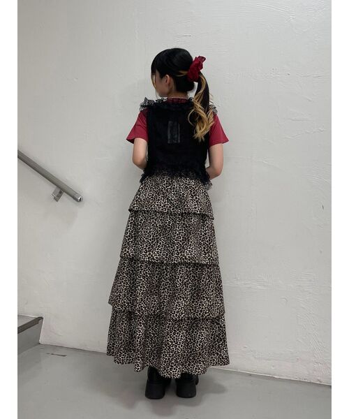 jouetie（ジュエティ）の「パターンティアードロングスカート（スカート・レディース・ブラック/ブラウン・MEDIUM）」の18枚目の写真