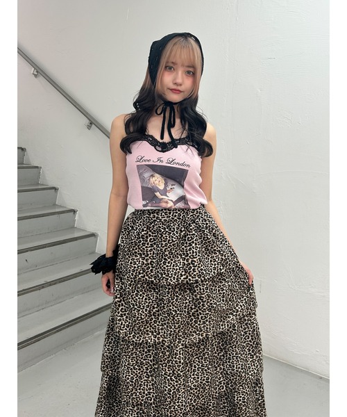 jouetie（ジュエティ）の「パターンティアードロングスカート（スカート・レディース・ブラック/ブラウン・MEDIUM）」の4枚目の写真