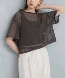 URBAN RESEARCH ROSSO WOMEN | レイヤードメッシュカットソー(Tシャツ/カットソー)