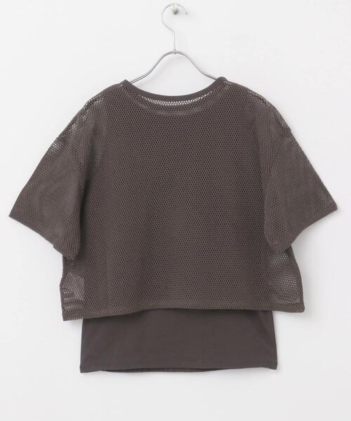 URBAN RESEARCH ROSSO WOMEN(アーバンリサーチ ロッソ)の「レイヤードメッシュカットソー(Tシャツ/カットソー・レディース・モカ/ブラック・FREE)」の11枚目の写真