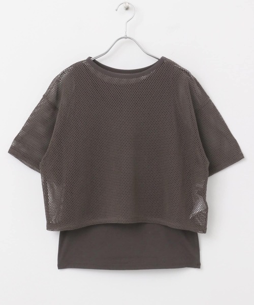 【URBAN　RESEARCH　ROSSO】レイヤードメッシュカットソー アーバンリサーチ ロッソ URBAN RESEARCH ROSSO レイヤード