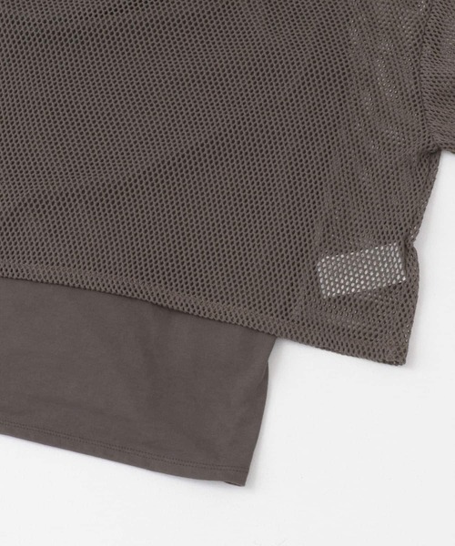 【URBAN　RESEARCH　ROSSO】レイヤードメッシュカットソー メッシュレイヤードカットソー | アーバンリサーチ ロッソ(URBAN