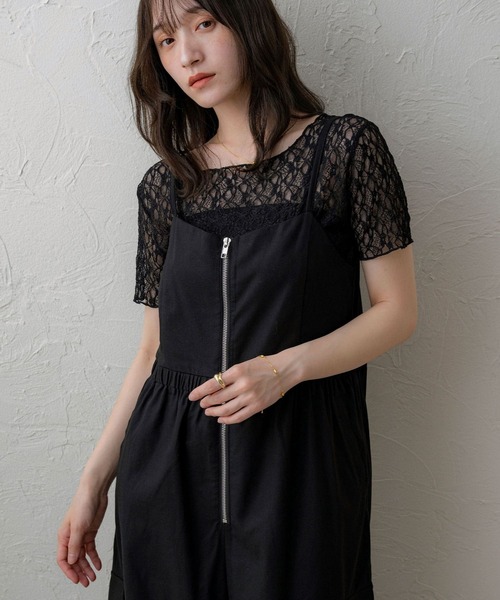 NOAHL(ノアル)の「【NOAHL】ジップデザインリネンサロペット(サロペット/オーバーオール・レディース・ブラック/アイボリー/ブラウン・FREE)」の18枚目の写真