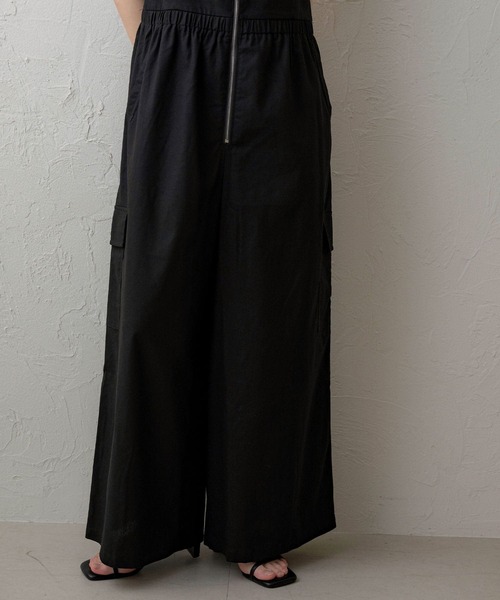 NOAHL(ノアル)の「【NOAHL】ジップデザインリネンサロペット(サロペット/オーバーオール・レディース・ブラック/アイボリー/ブラウン・FREE)」の20枚目の写真
