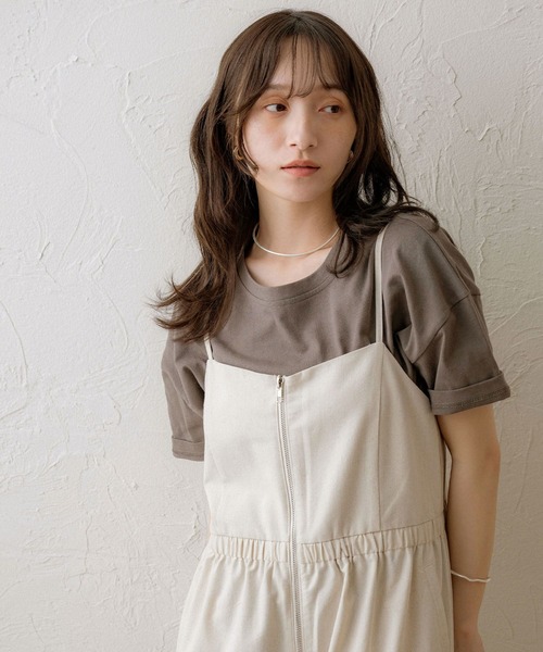 NOAHL(ノアル)の「【NOAHL】ジップデザインリネンサロペット(サロペット/オーバーオール・レディース・ブラック/アイボリー/ブラウン・FREE)」の8枚目の写真