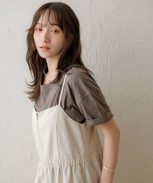 NOAHL(ノアル)の「【NOAHL】ジップデザインリネンサロペット(サロペット/オーバーオール・レディース・ブラック/アイボリー/ブラウン・FREE)」の13枚目の写真